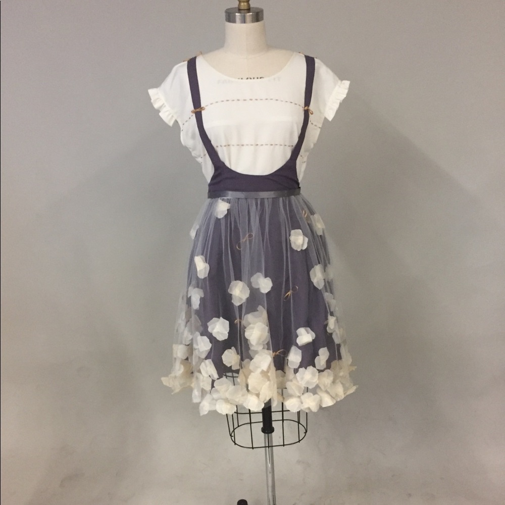 Flower petal tulle skirt